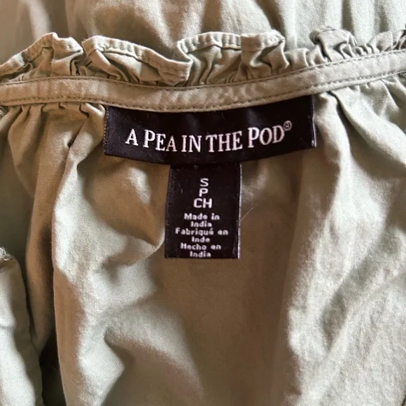 A Pea In The Pod 'Raglan' Green Short Sleeve Dress Size S Maternity Dress - Picture 8 of 10